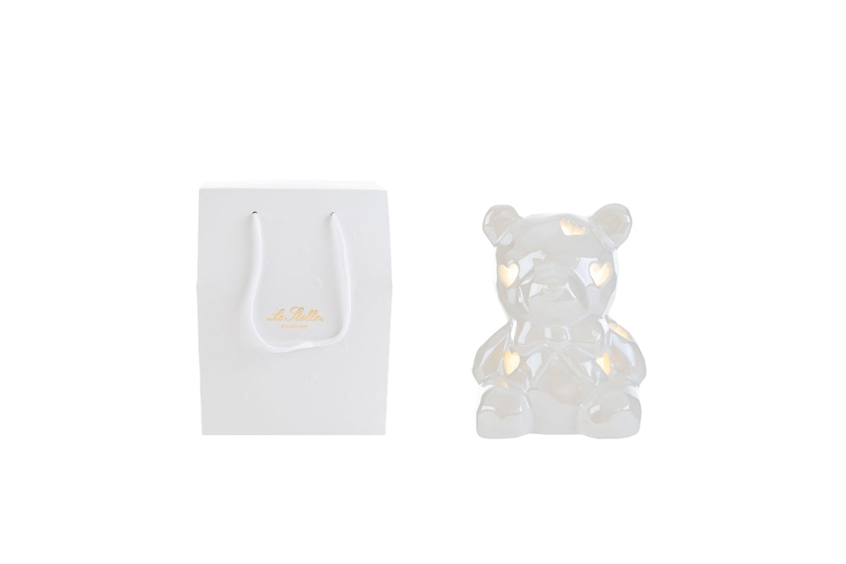 Orsetto porcellana led bianco