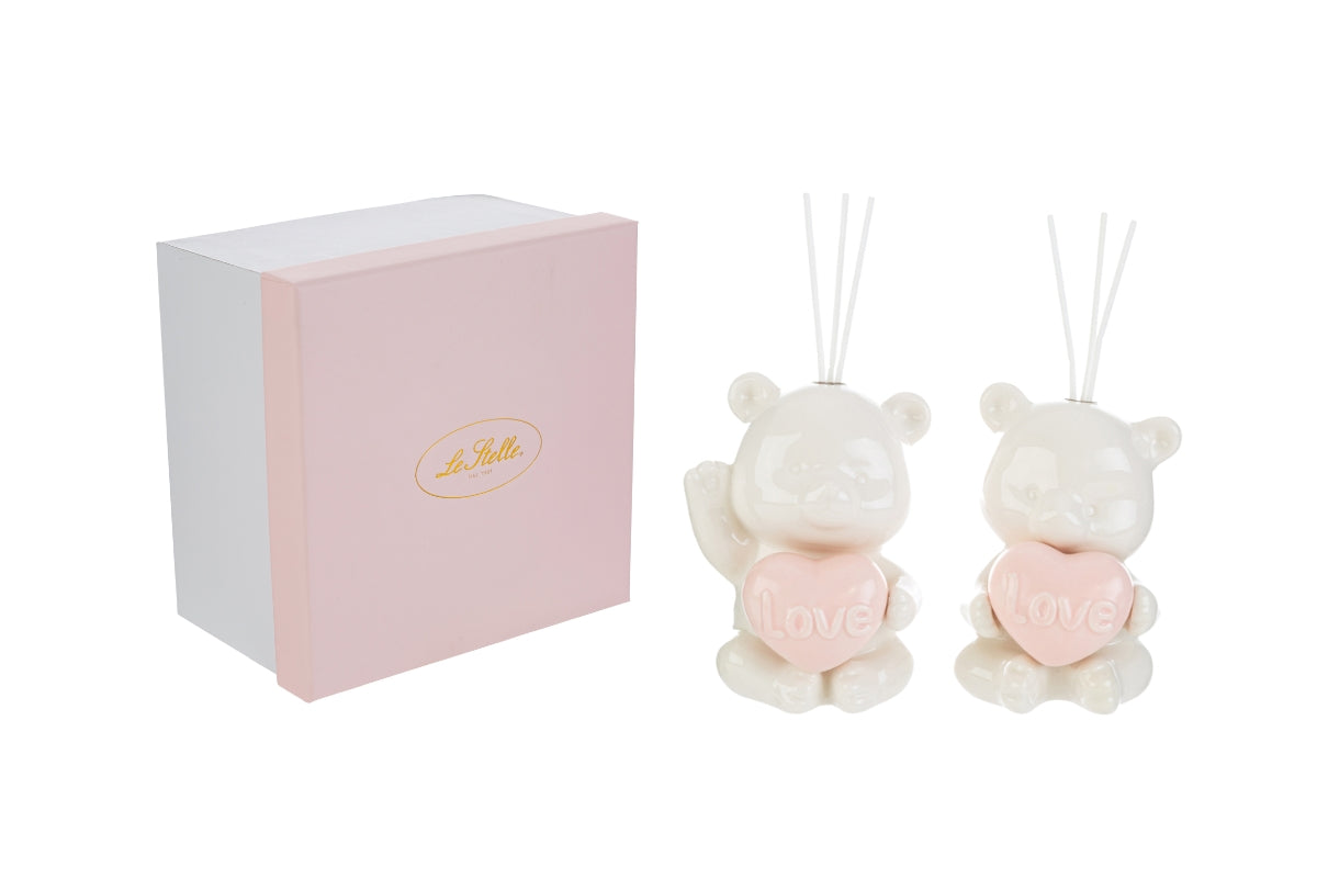 Profumatore orsetto cuore porcellana