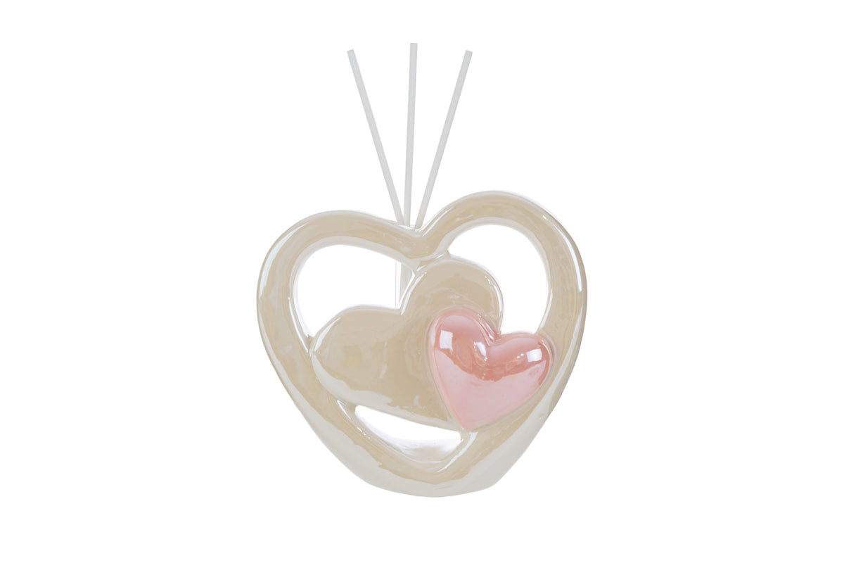 Profumatore cuori porcellana