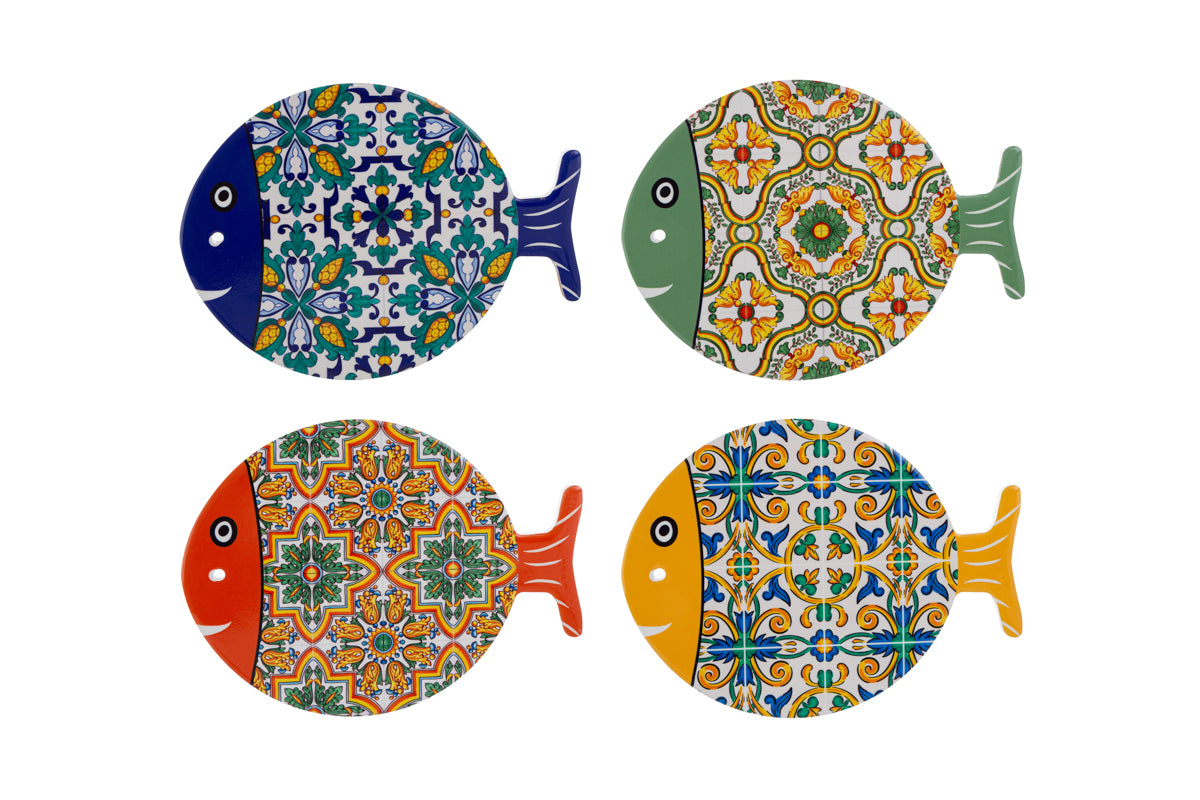 Poggiapentola pesciolino ceramica