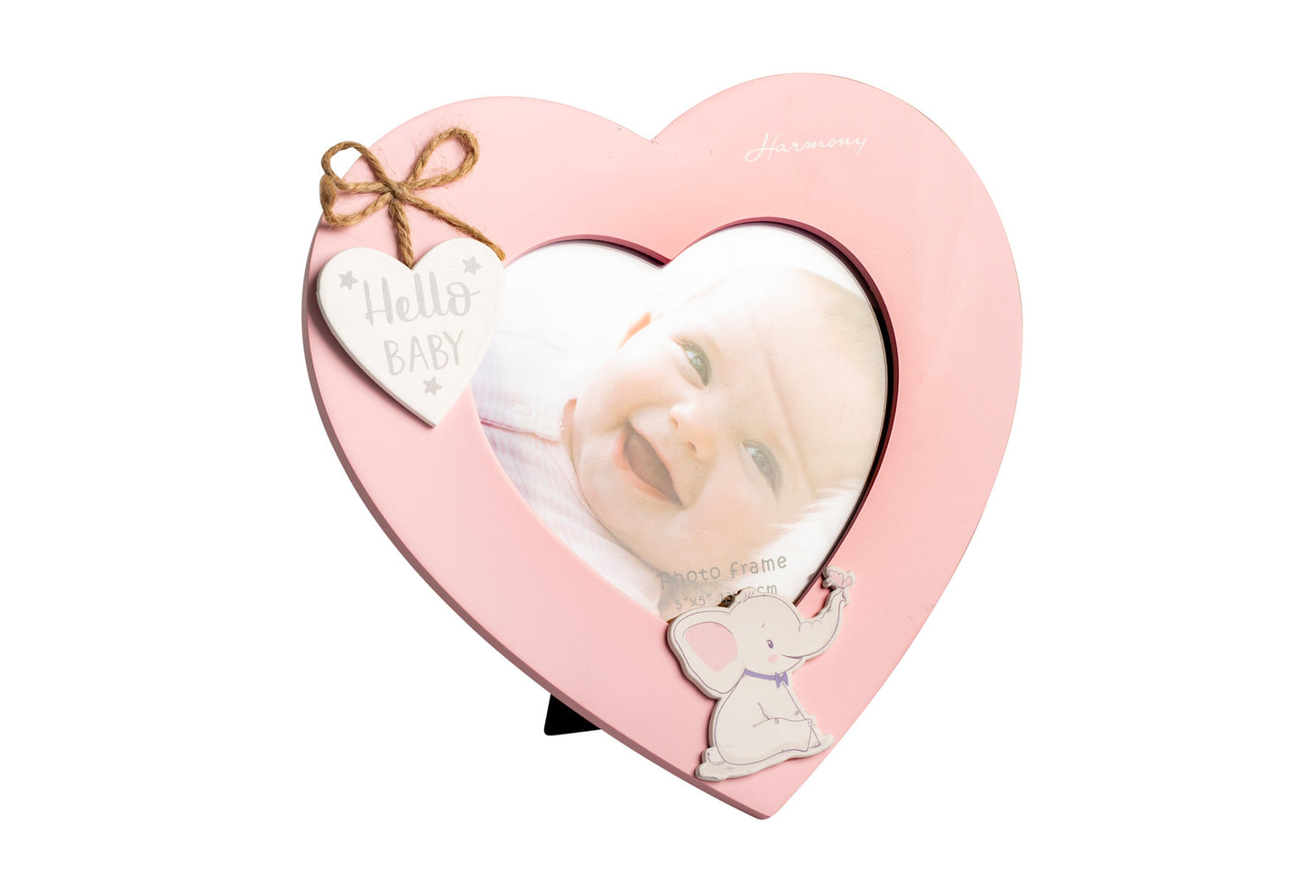 Porta foto legno cuore con elefante girl