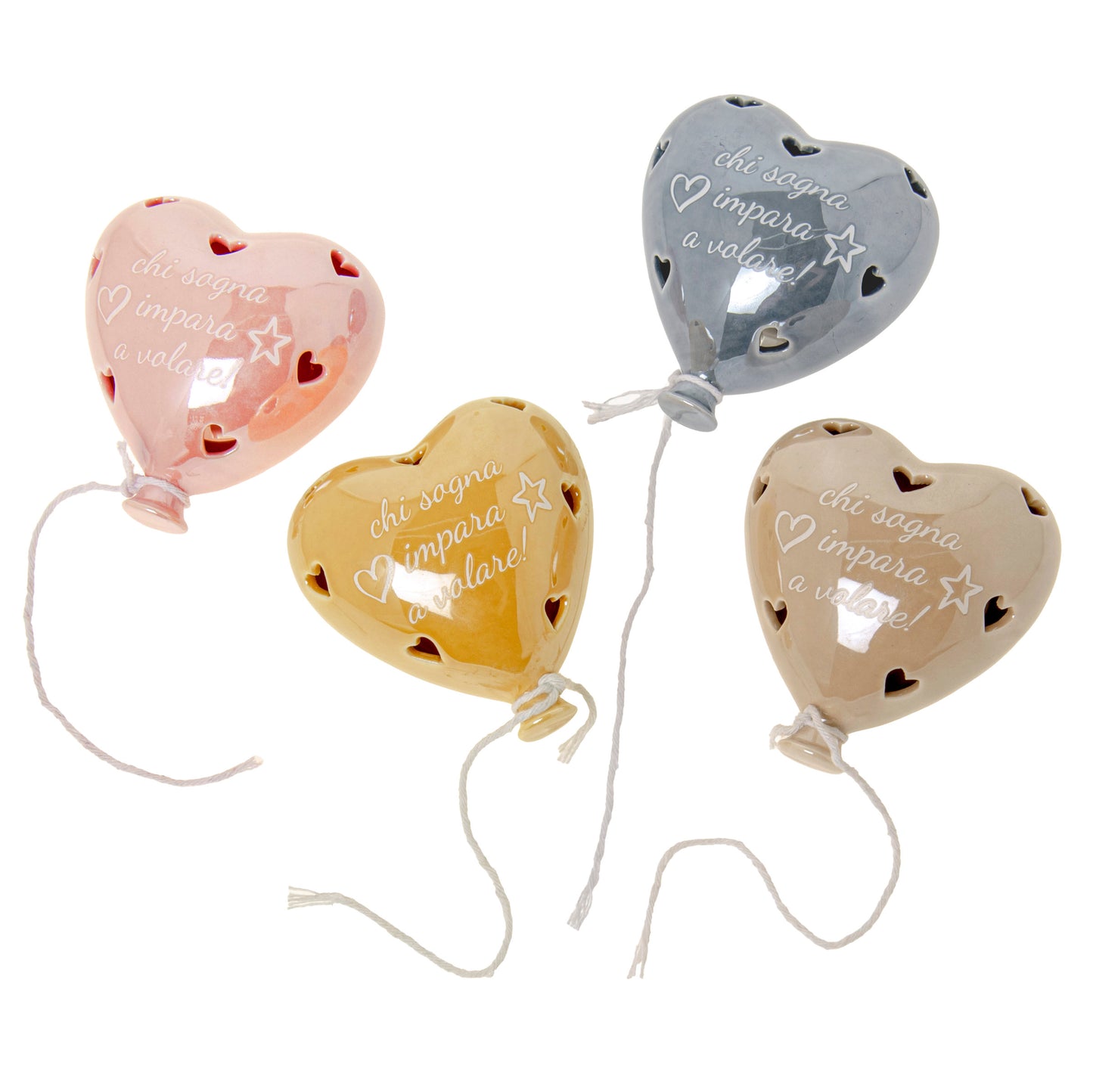 Palloncino a forma di cuore in ceramica led