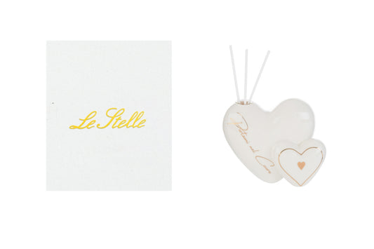 Profumatore cuore porcellana bianco
